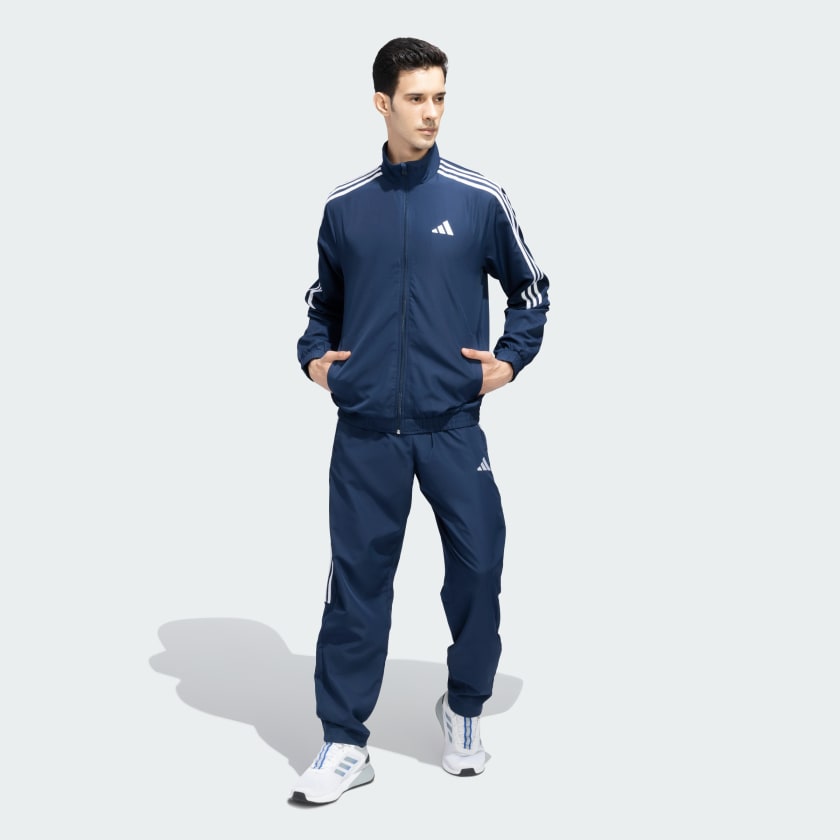 Adidas Men's Side Stripe 4 Way lycra Track Suit