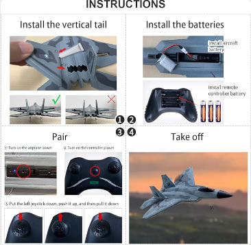 RC Airplane with remote Controlled Flying Toy for Kids and Adults