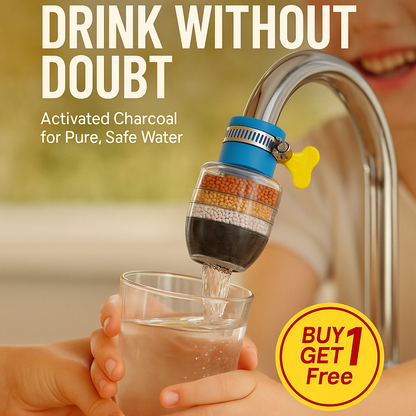 Multi-Layer Activated Carbon Water Faucet Filter (Assorted Color) | (Buy 1 Get 1 free) 🔥